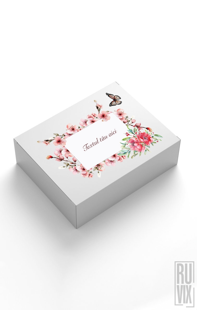 Cutie Personalizată de Primăvară  - Flori