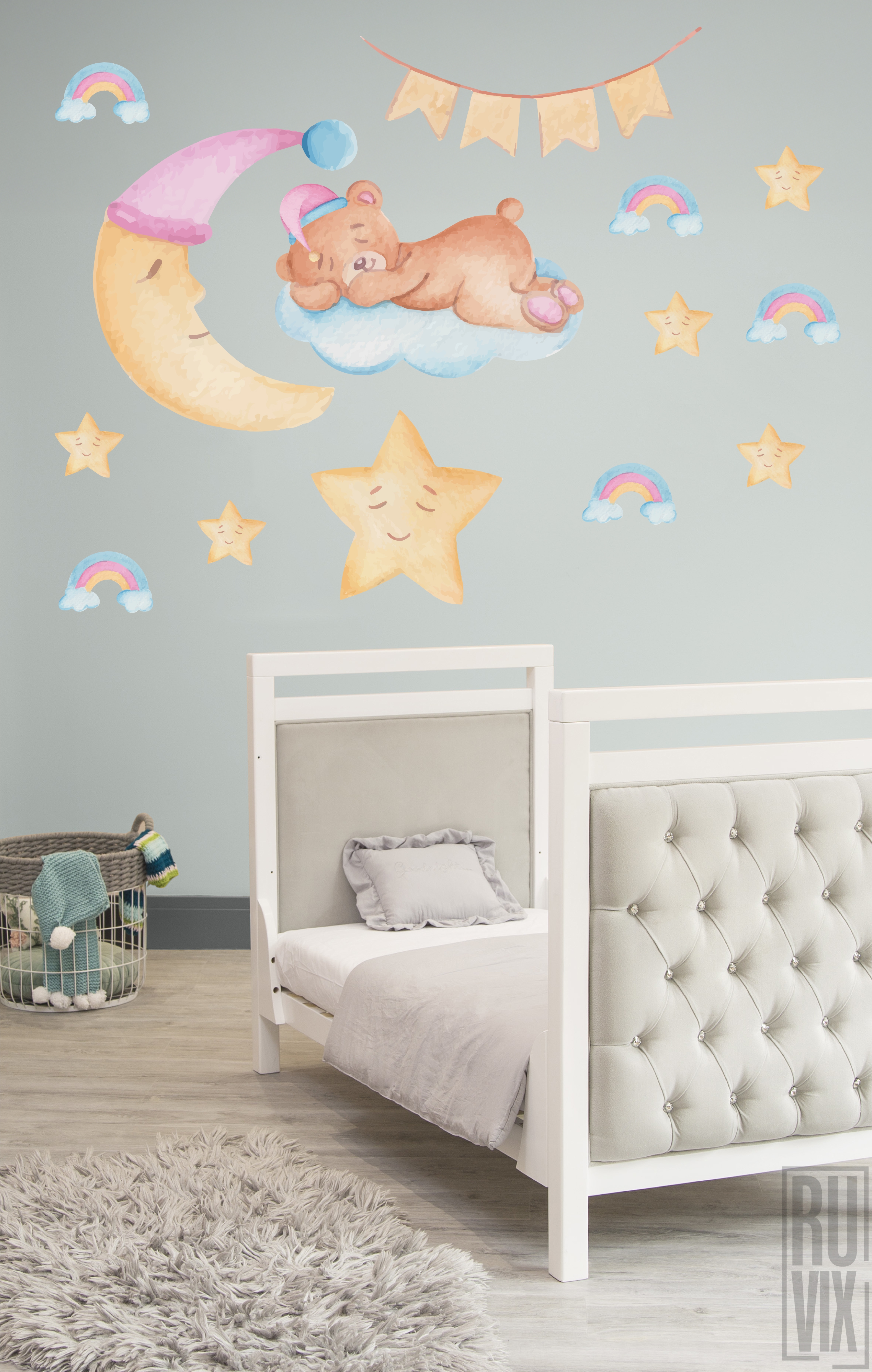 Set Stickere Perete Copii Ursulet Doarme 