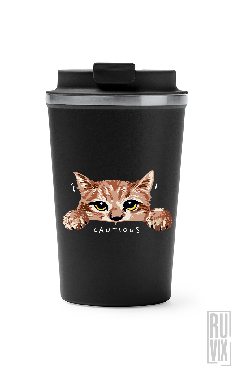 Cautious Cat - Termos Cafea
