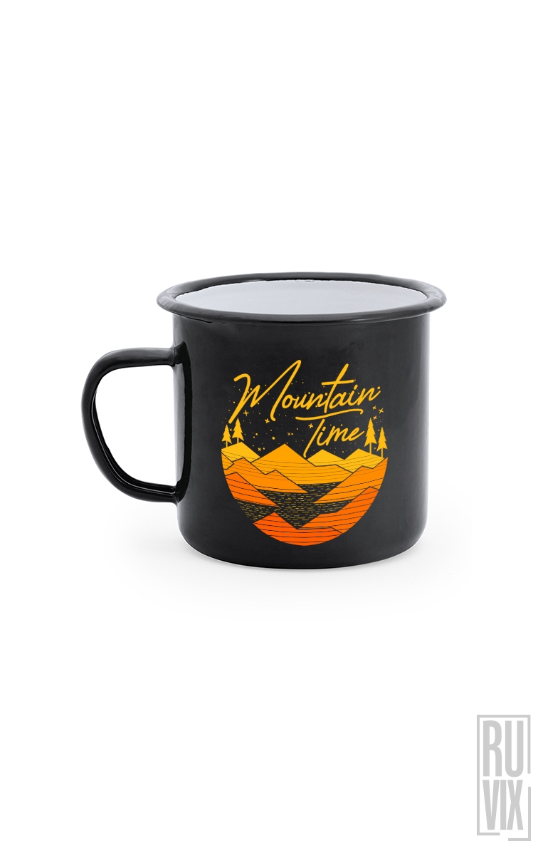 Mountain Time - Cană Metalică Vintage