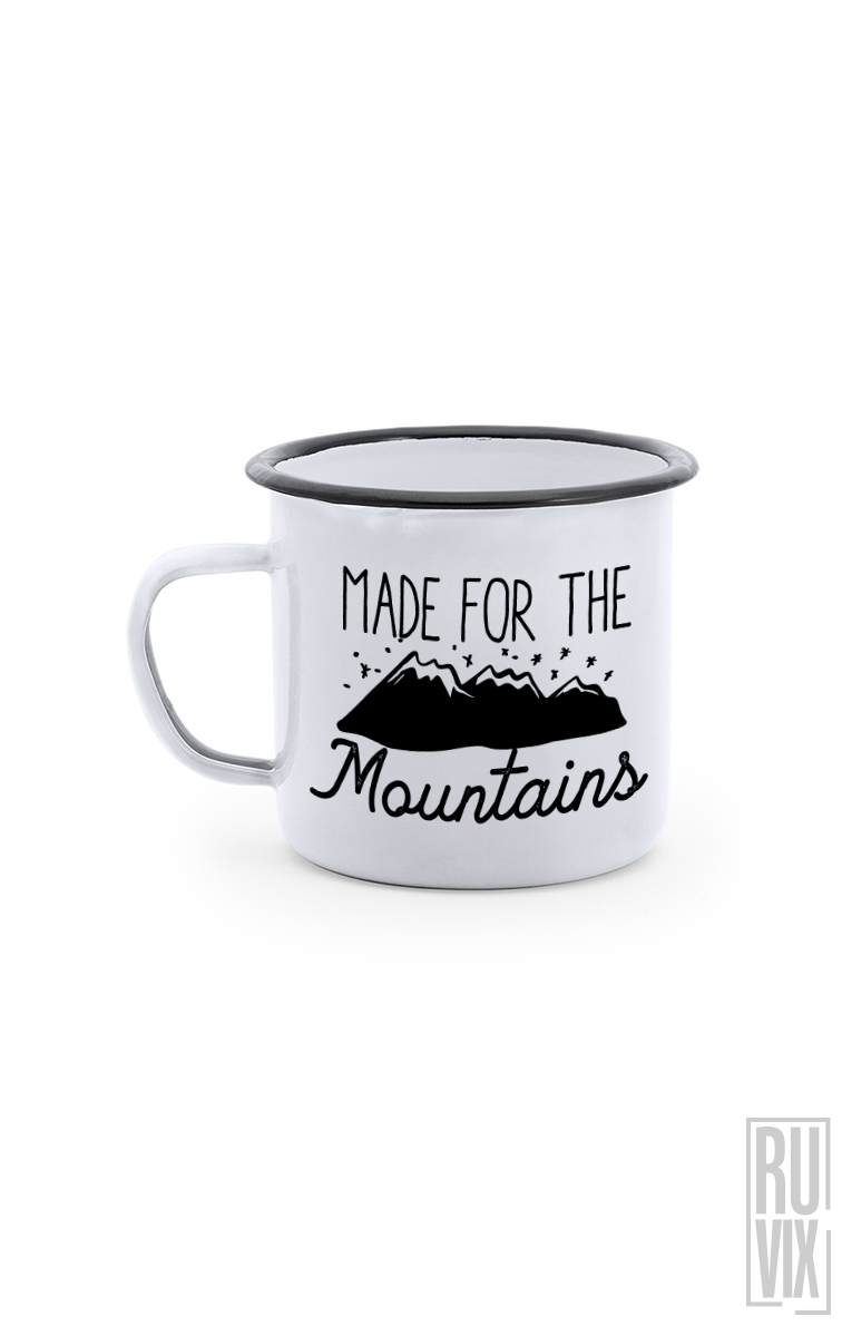 Made for The Mountains - Cană Metalică Vintage