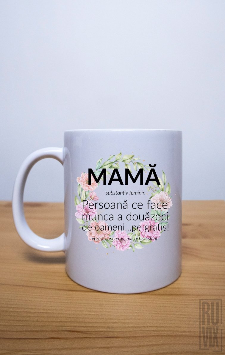 Cană albă Definiție Mamă