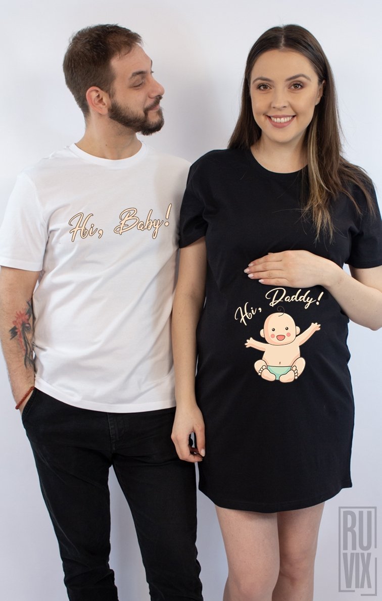 Set Rochie + Tricou Hi Daddy Hi Baby