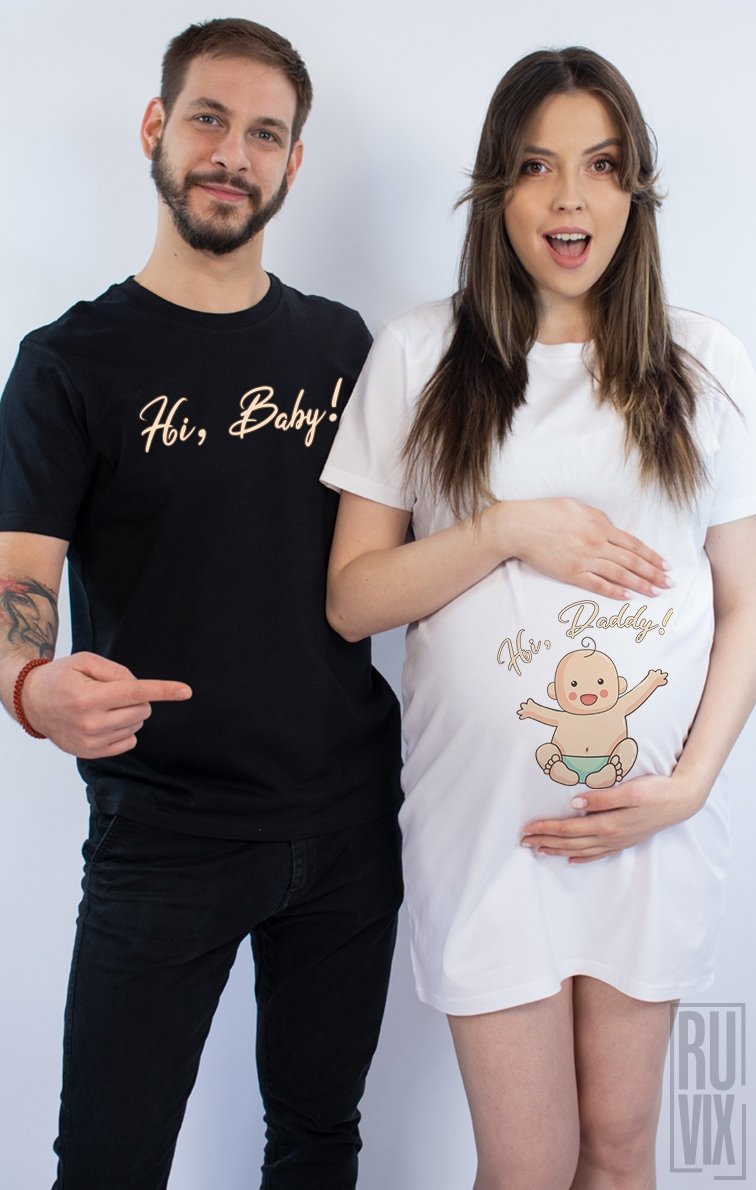 Set Rochie + Tricou Hi Daddy Hi Baby