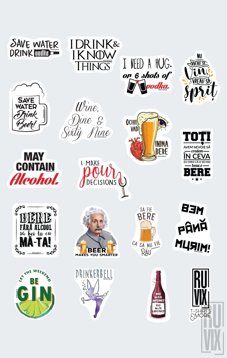 Set Stickere Alcoolizate