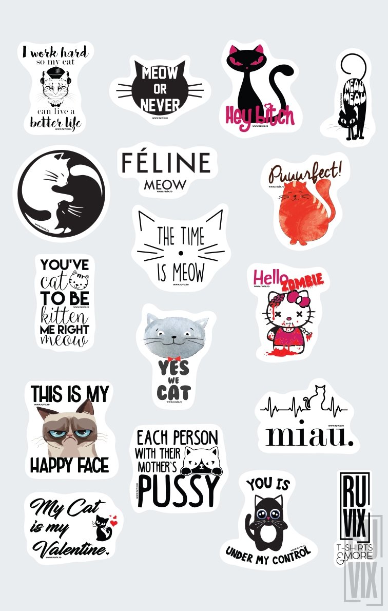 Set Stickere Cu Pisici