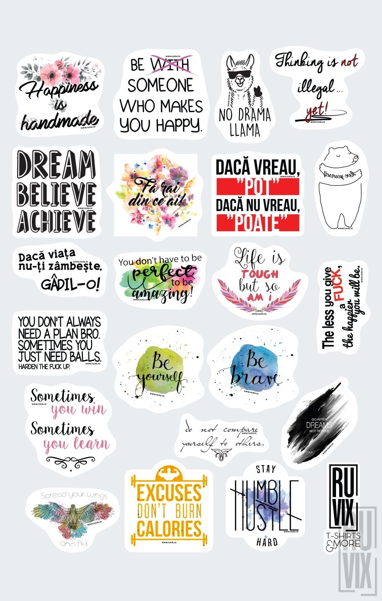 Set Stickere Motivaționale
