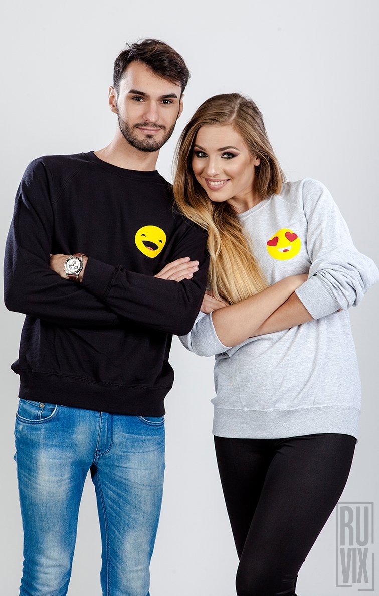 Set Bluze Emoticon Smiley + Inima