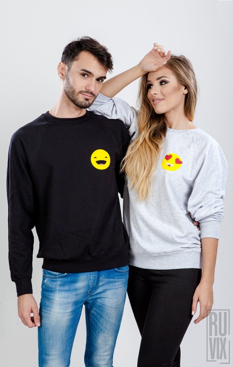 Set Bluze Emoticon Smiley + Inima