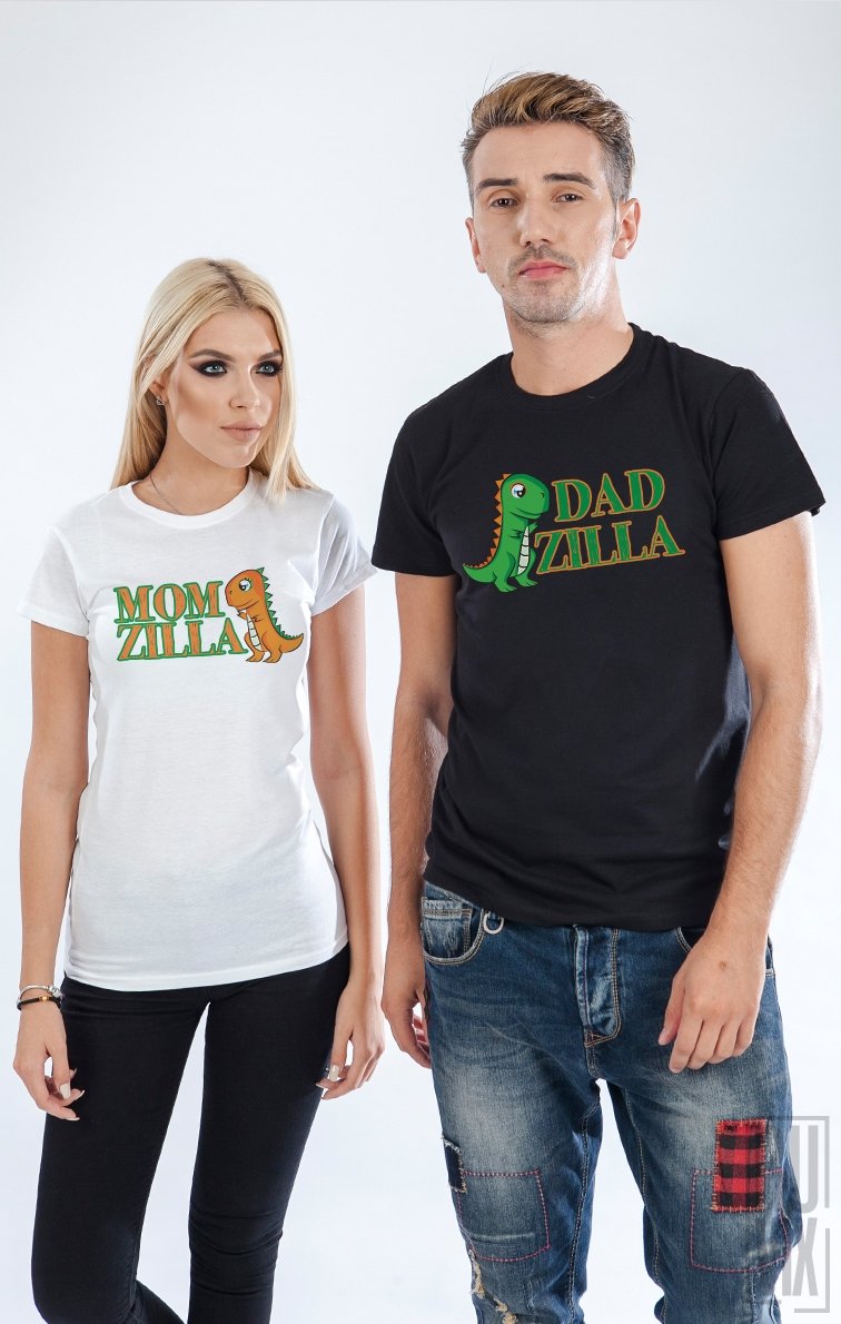 Set Tricouri Momzilla si Dadzilla