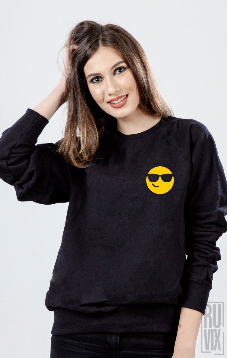 Bluză  Emoticon Ochelari