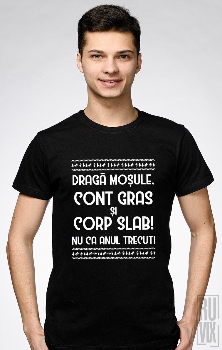 Tricou Cont gras și corp subțire