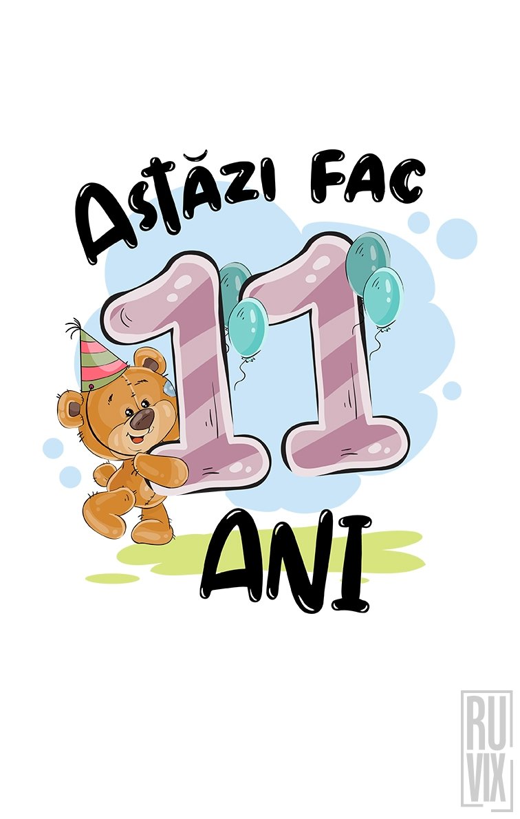 Tricou de Copii ASTĂZI FAC 11 ANI