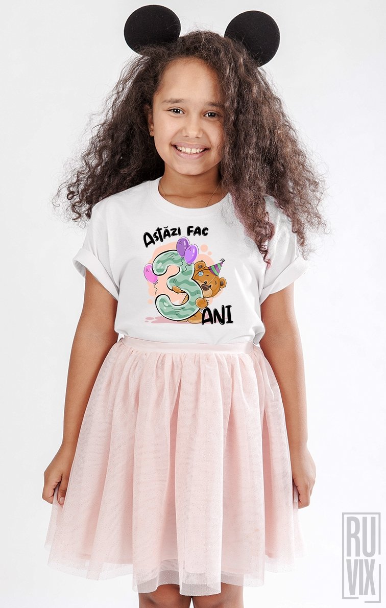 Tricou de Copii ASTĂZI FAC 3 ANI