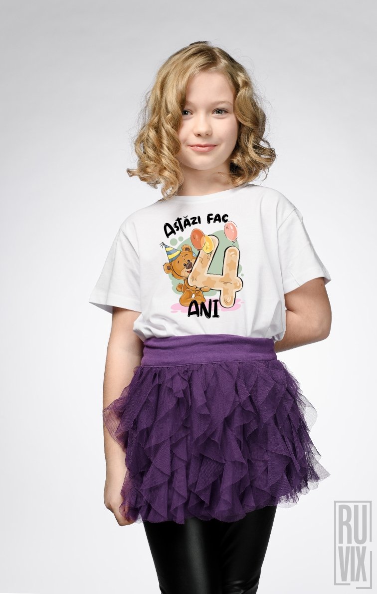 Tricou de Copii ASTĂZI FAC 4 ANI