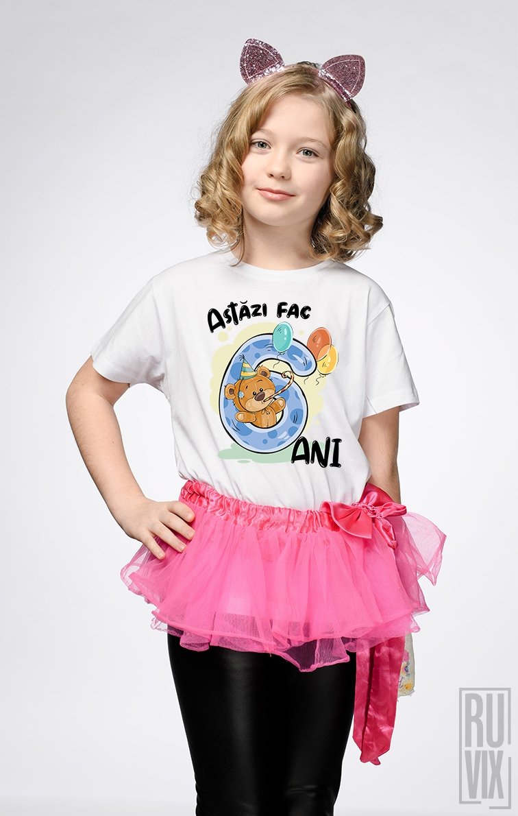 Tricou de Copii ASTĂZI FAC 6 ANI