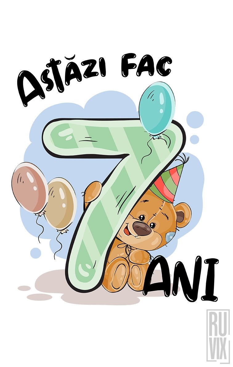 Tricou de Copii ASTĂZI FAC 7 ANI