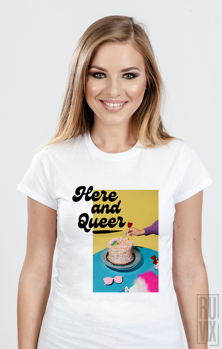 Tricou Here and Queer