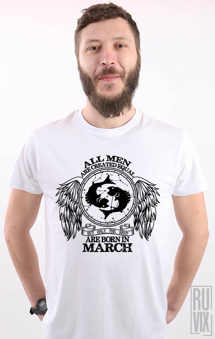 Tricou Pești - Zodiac Martie Bărbați
