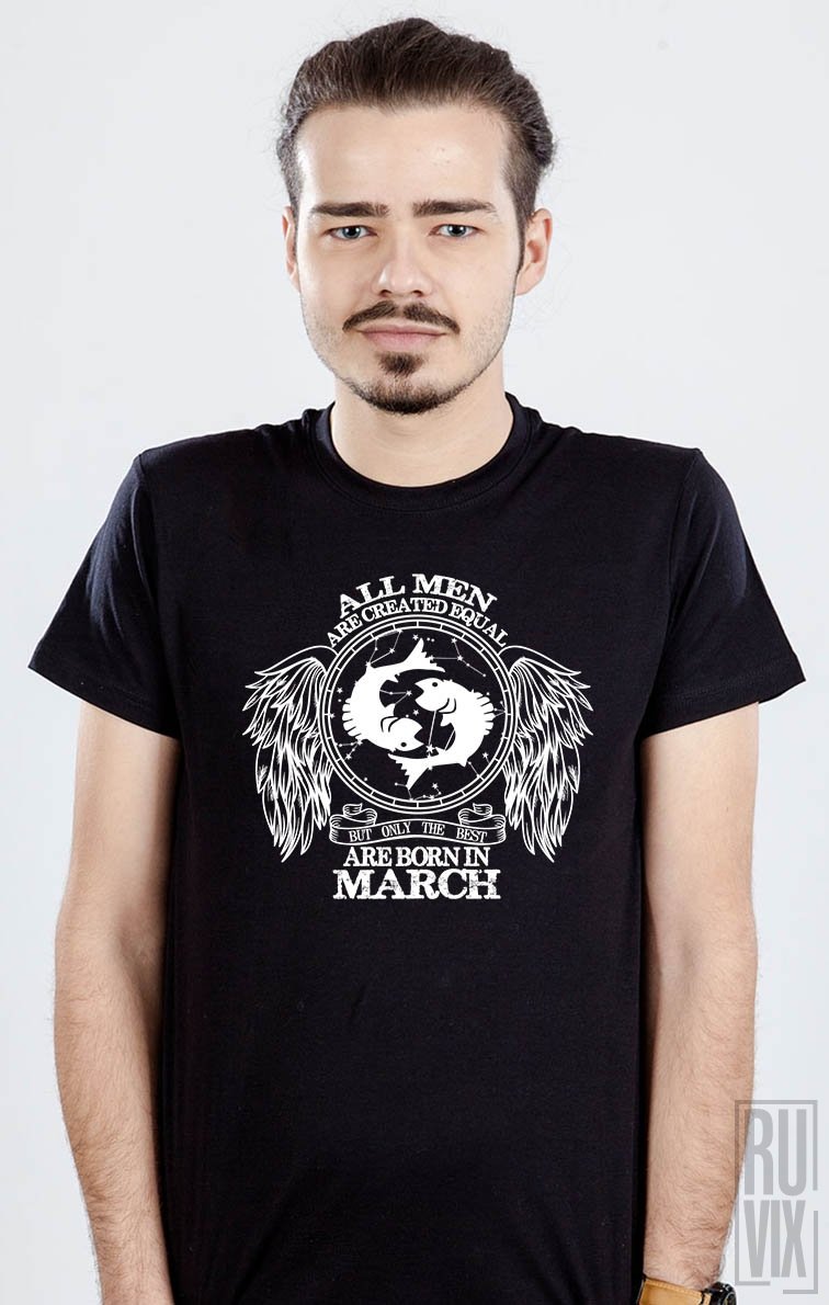 Tricou Pești - Zodiac Martie Bărbați