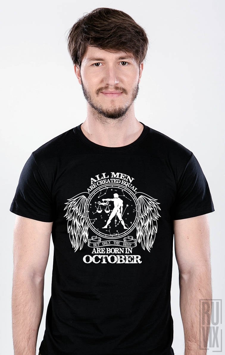Tricou Balanță - Zodiac Octombrie Bărbați