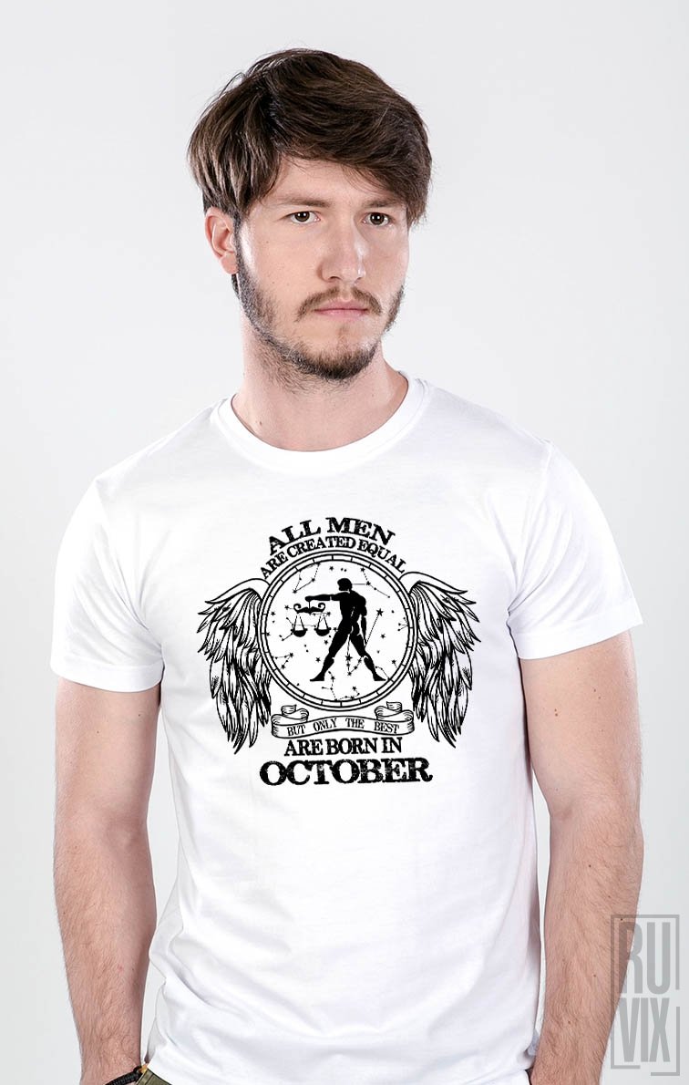 Tricou Balanță - Zodiac Octombrie Bărbați