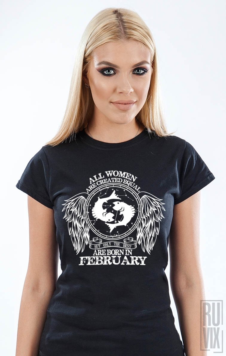 Tricou Pești - Zodiac Februarie Damă