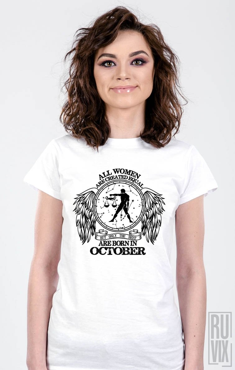 Tricou Balanță - Zodiac Octombrie Damă