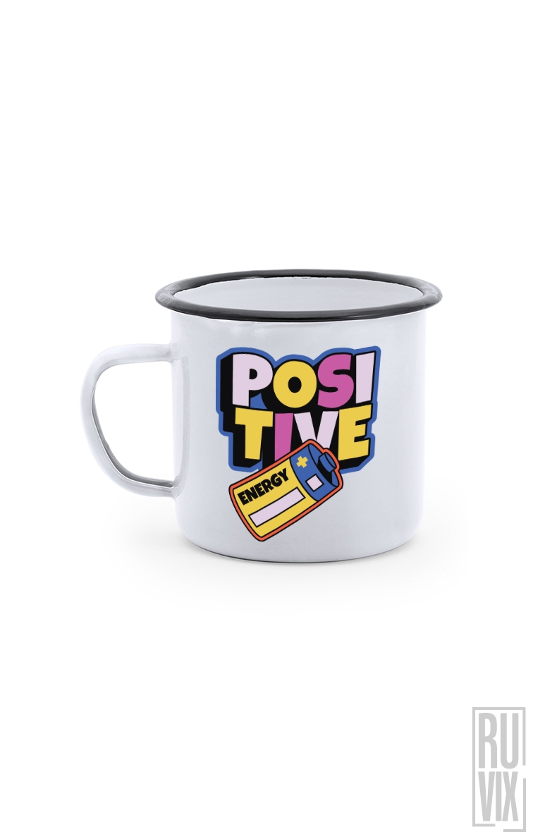 Positive Energy - Cană Metalică Vintage